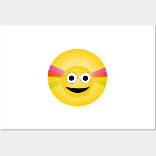 funny design smiling face Posters and Art